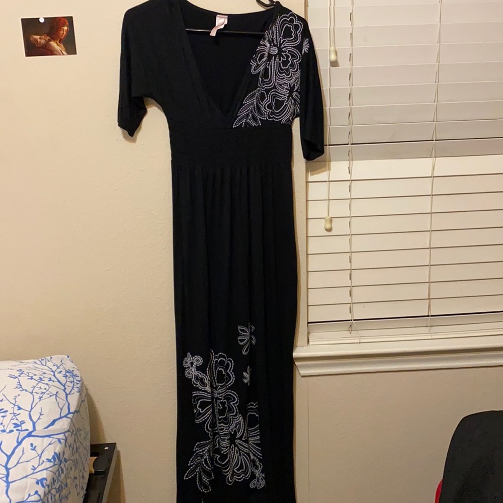 Black maxi dress